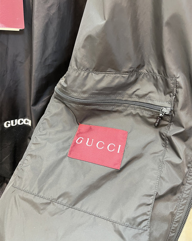 Gucci GG Monogram Nylon Windbreaker – Black Jacket