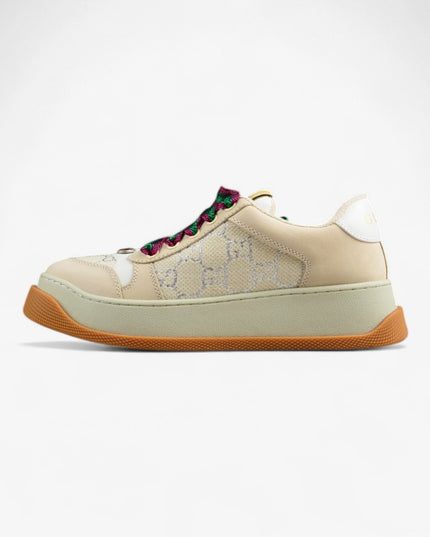Gucci GG Monogram Platform Sneaker – Beige & Multicolor
