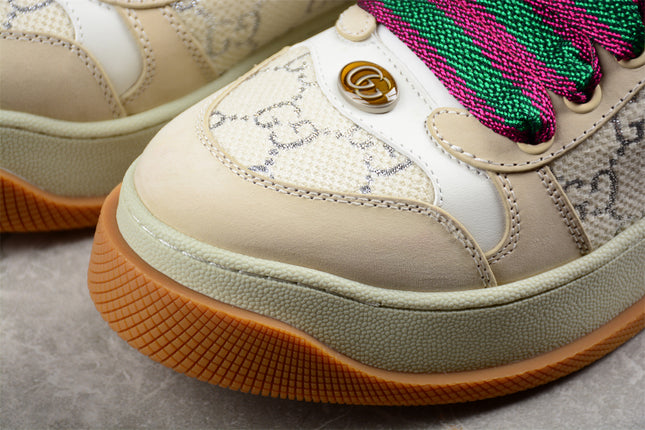 Gucci GG Monogram Platform Sneaker – Beige & Multicolor