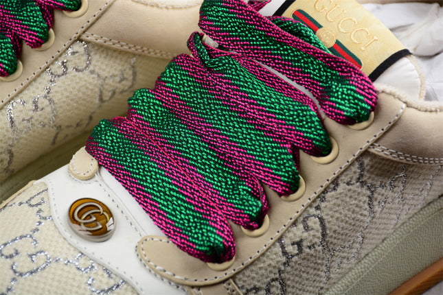Gucci GG Monogram Platform Sneaker – Beige & Multicolor
