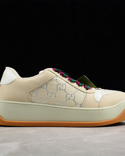 Gucci GG Monogram Platform Sneaker – Beige & Multicolor