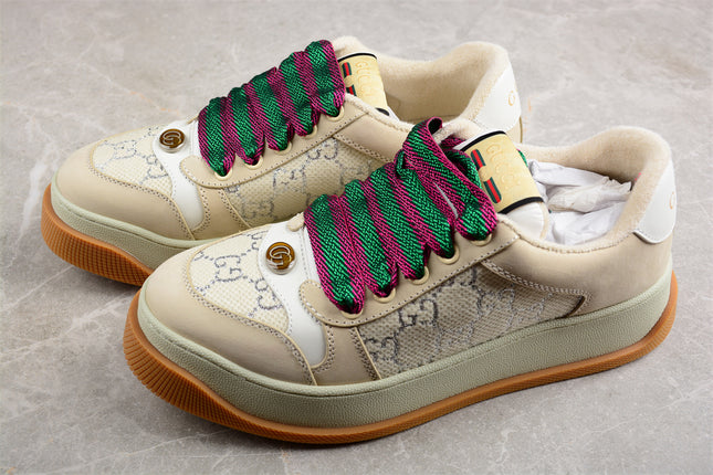 Gucci GG Monogram Platform Sneaker – Beige & Multicolor