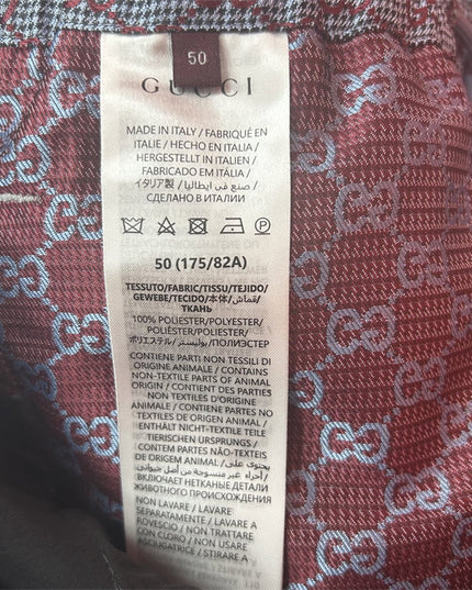 Gucci GG Monogram Satin Lounge Pants – Red on Grey