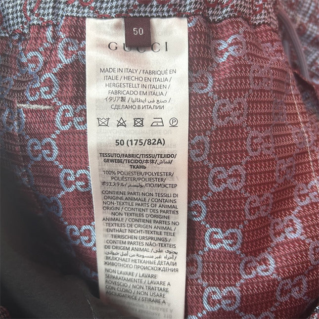 Gucci GG Monogram Satin Lounge Pants – Red on Grey