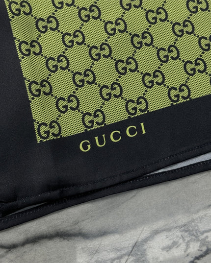 Gucci GG Monogram Silk Bowling SweatShirt - Olive Green