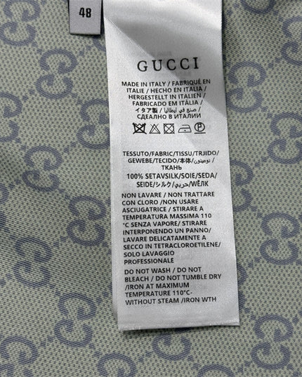 Gucci GG Monogram Silk Bowling SweatShirt – Olive Green