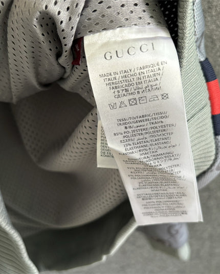 Gucci GG Monogram Technical Jersey Zip Hoodie – Grey