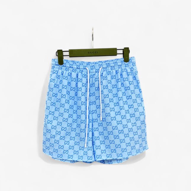 Gucci GG Monogram Technical Swim Shorts in Light Blue