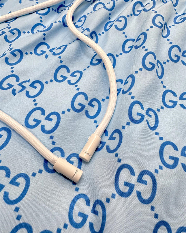 Gucci GG Monogram Technical Swim Shorts in Light Blue