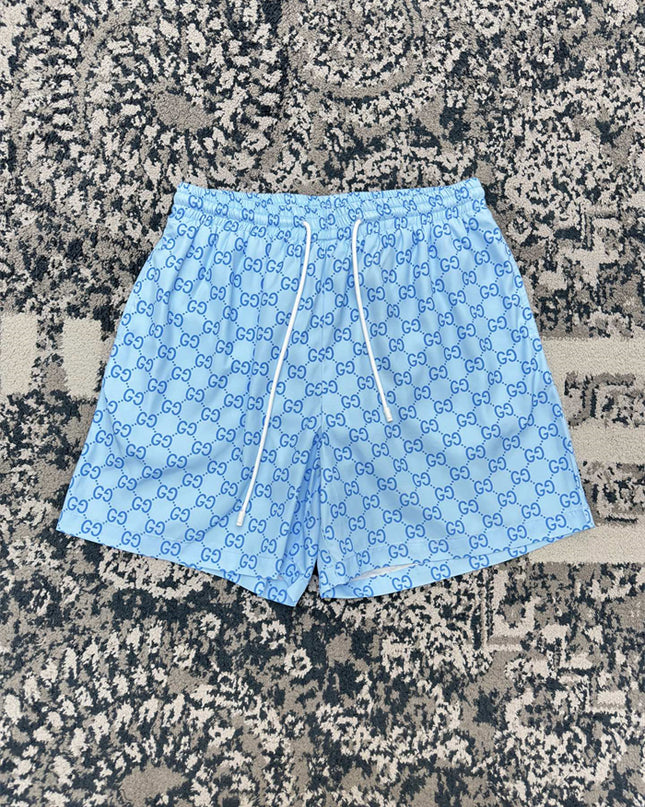 Gucci GG Monogram Technical Swim Shorts in Light Blue