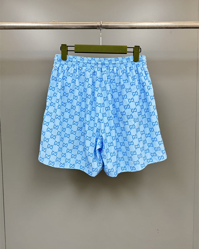 Gucci GG Monogram Technical Swim Shorts in Light Blue