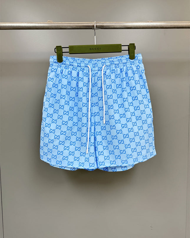Gucci GG Monogram Technical Swim Shorts in Light Blue