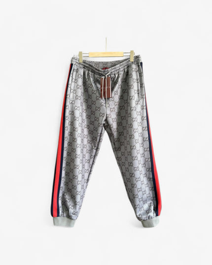 Gucci GG Monogram Track Pants with Web Side Stripes