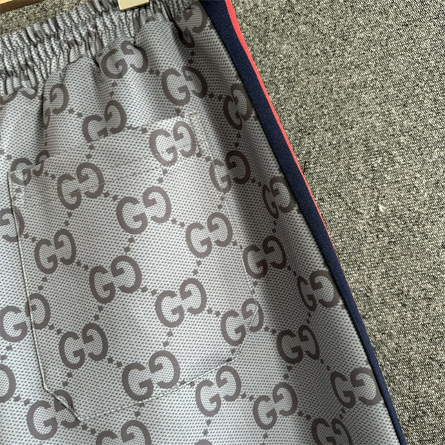 Gucci GG Monogram Track Pants with Web Side Stripes