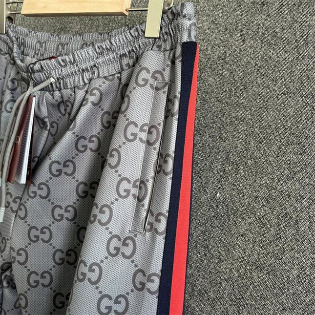 Gucci GG Monogram Track Pants with Web Side Stripes