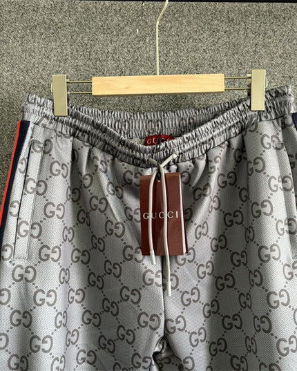 Gucci GG Monogram Track Pants with Web Side Stripes