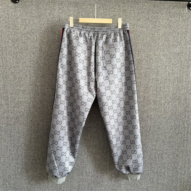 Gucci GG Monogram Track Pants with Web Side Stripes