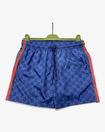 Gucci GG Monogram Web‑Trim Swim Shorts