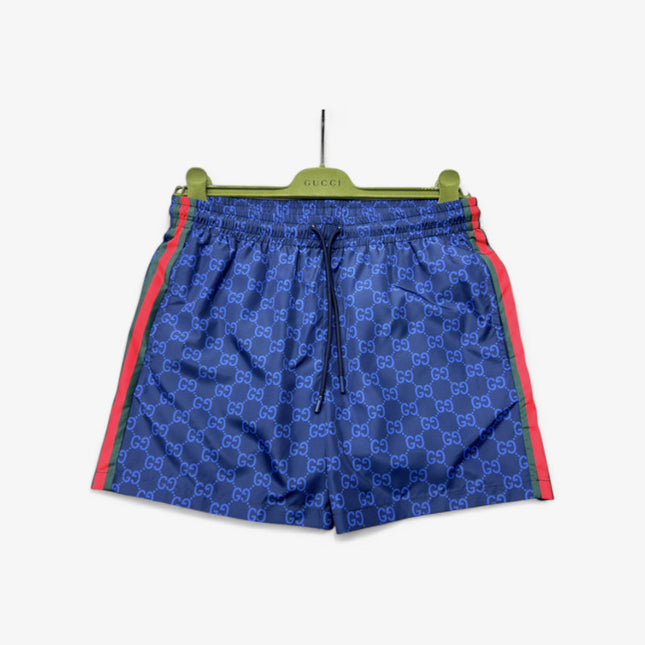 Gucci GG Monogram Web‑Trim Swim Shorts
