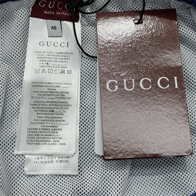 Gucci GG Monogram Web‑Trim Swim Shorts
