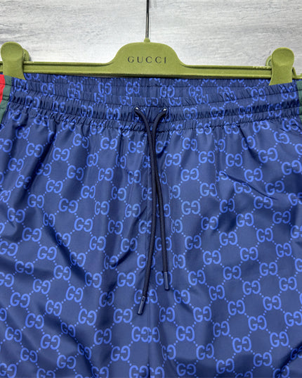 Gucci GG Monogram Web‑Trim Swim Shorts