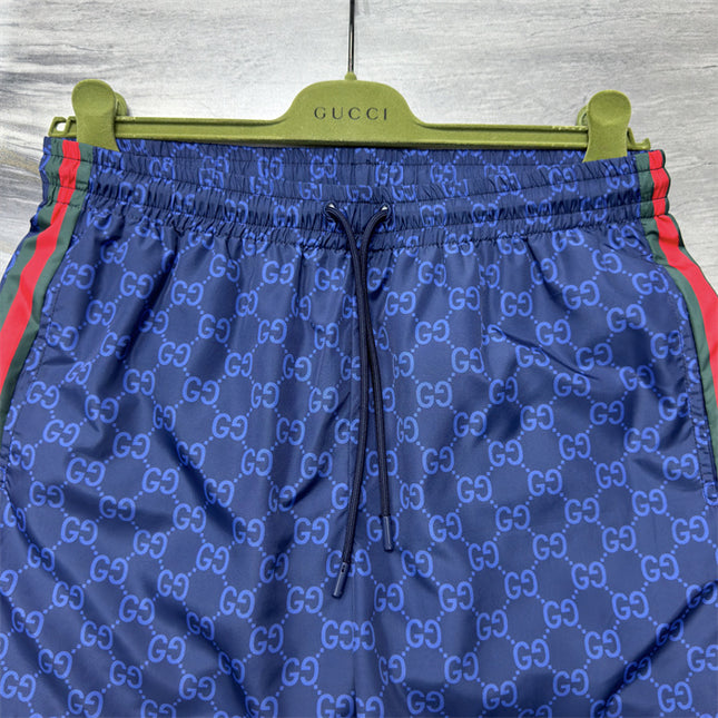 Gucci GG Monogram Web‑Trim Swim Shorts