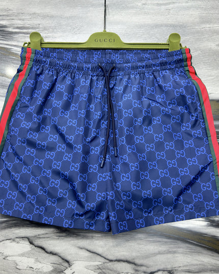 Gucci GG Monogram Web‑Trim Swim Shorts