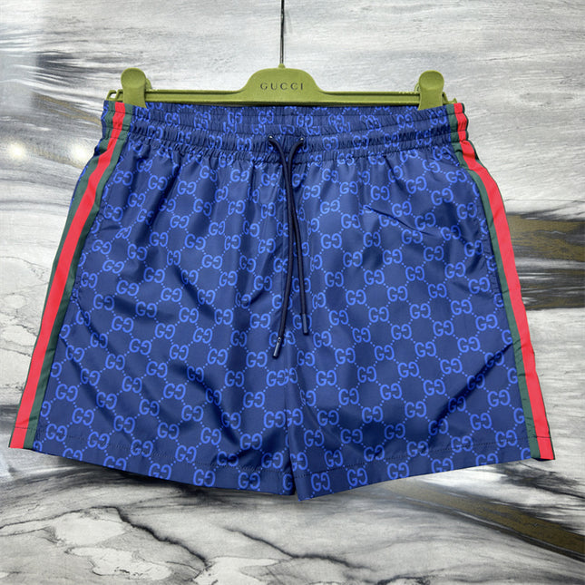 Gucci GG Monogram Web‑Trim Swim Shorts