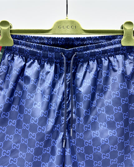 Gucci GG Monogram Web‑Trim Swim Shorts