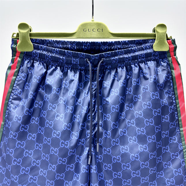 Gucci GG Monogram Web‑Trim Swim Shorts