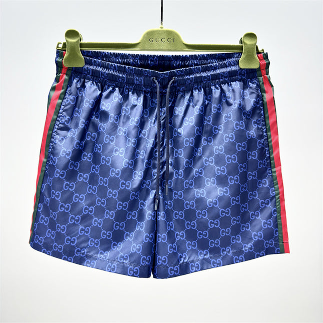 Gucci GG Monogram Web‑Trim Swim Shorts