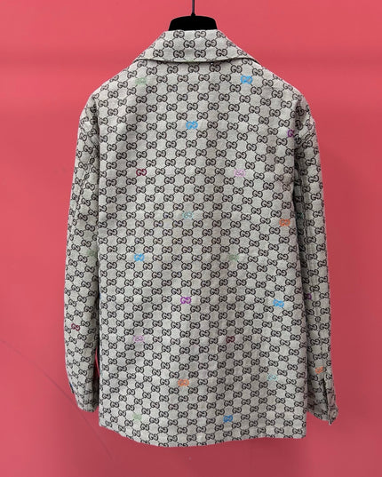 Gucci GG Multicolour Monogram Zip Jacket (Canvas & Nylon Blend)