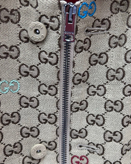 Gucci GG Multicolour Monogram Zip Jacket (Canvas & Nylon Blend)