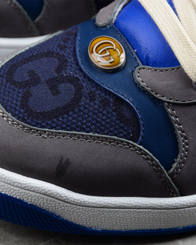 Gucci GG Navy Sneaker with Red-Blue Web Stripe