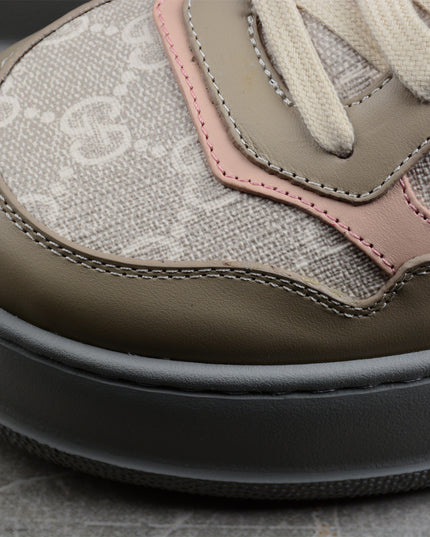 Gucci Platform Sneaker – Beige, Pink & Grey