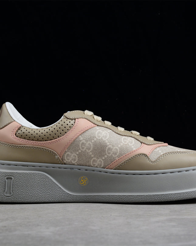 Gucci Platform Sneaker – Beige, Pink & Grey