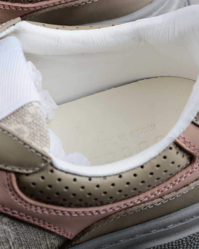 Gucci Platform Sneaker – Beige, Pink & Grey