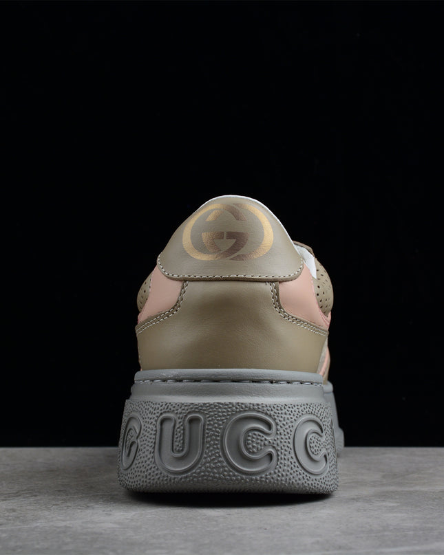Gucci Platform Sneaker – Beige, Pink & Grey
