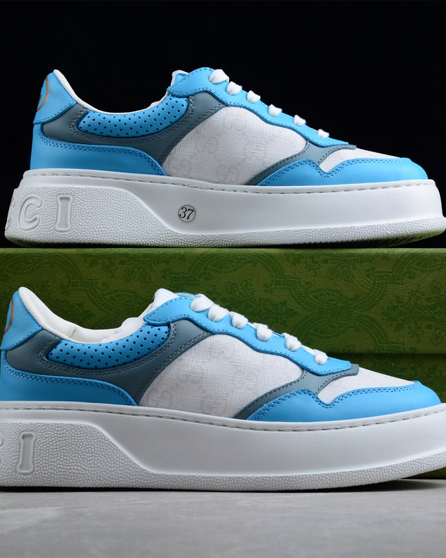 Gucci Platform Sneaker – Sky Blue & White