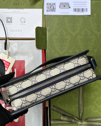 Gucci GG Shoulder Bag 658572 – Blue & Beige