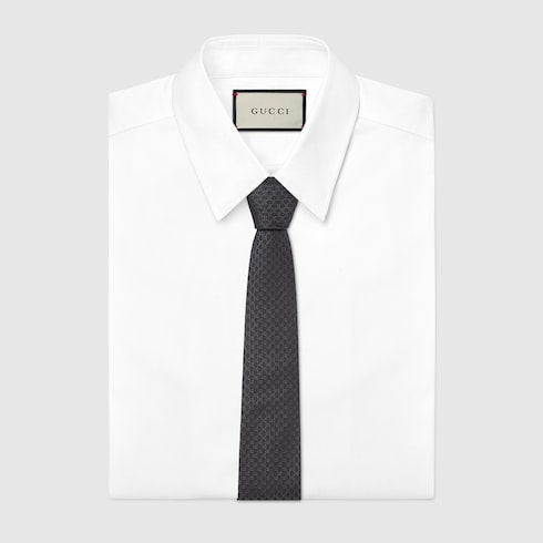 Gucci GG Silk Jacquard Tie – Black