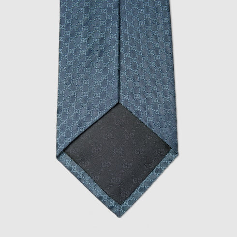 Gucci GG Silk Jacquard Tie – Blue
