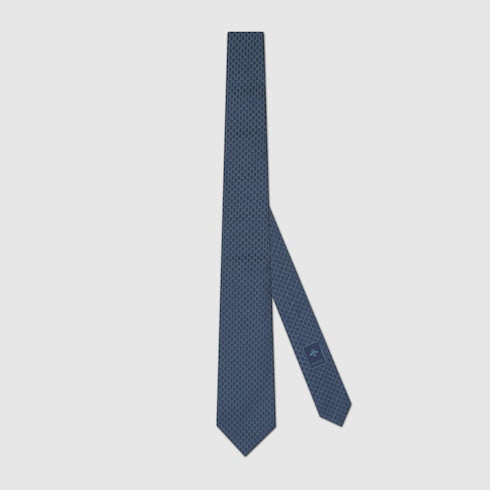 Gucci GG Silk Jacquard Tie – Blue