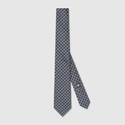 Gucci GG Silk Jacquard Tie – Blue