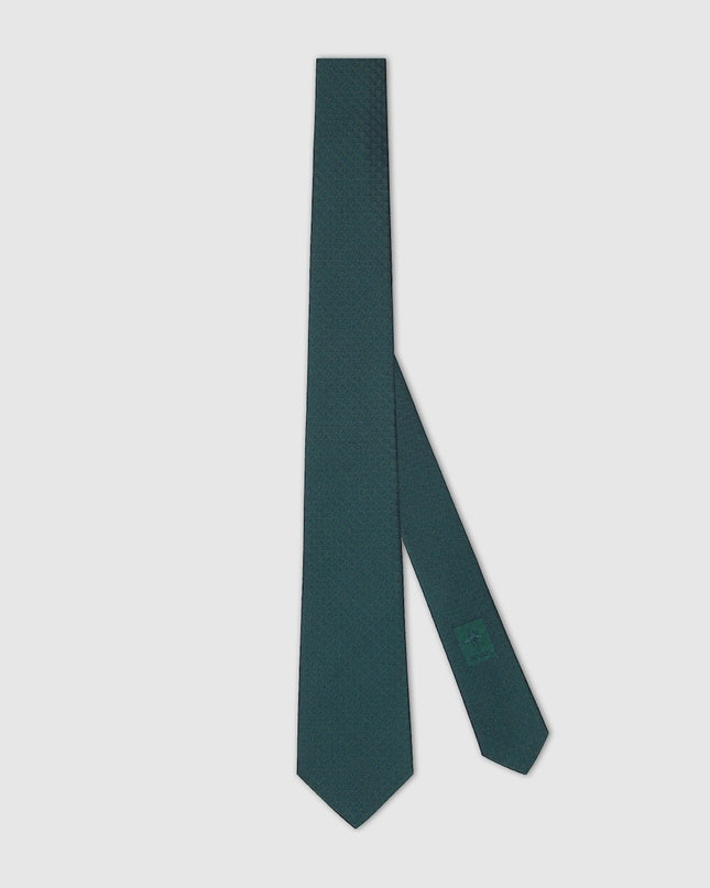 Gucci GG Silk Jacquard Tie – Dark Green