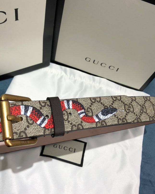 Gucci Supreme Belt 434520 – Kingsnake Print