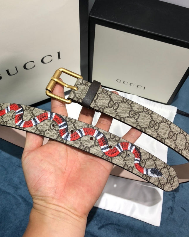Gucci Supreme Belt 434520 – Kingsnake Print