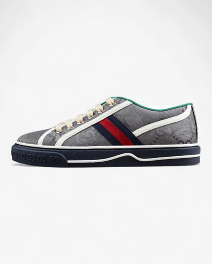 Gucci GG Supreme Canvas Tennis 1977 Sneaker – Grey & Navy