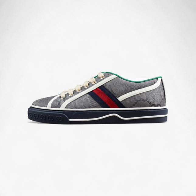 Gucci GG Supreme Canvas Tennis 1977 Sneaker – Grey & Navy