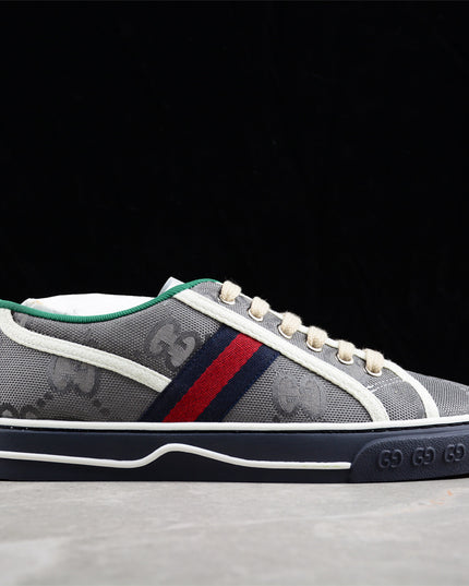 Gucci GG Supreme Canvas Tennis 1977 Sneaker – Grey & Navy